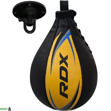 Пневмогрушь боксерская RDX 2Y Boxing Speed ​​Ball Leather Multi Yellow/Blue