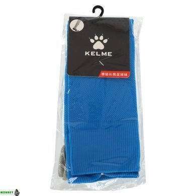 Гетры футбольные мужские KELME LIGA K15Z908-9450 (нейлон, хлопок, спандекс, размер M-XL, голубой-черный)