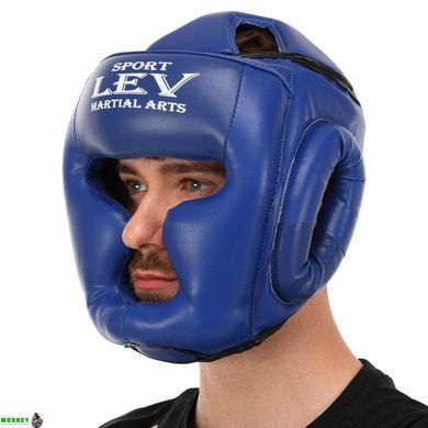 Шлем боксерский с полной защитой LEV LV-4294 Синий L