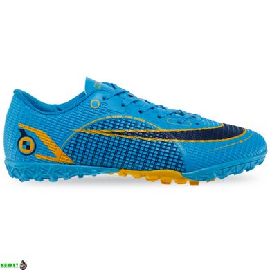 Сороконожки обувь футбольная LIJIN 2588-40-45-1 размер 40-45 (верх-PU, подошва-резина, синий)