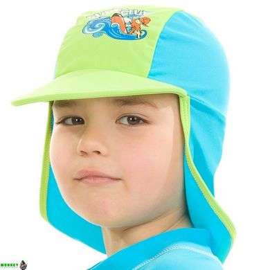 Кепка сонцезахисна Aqua Speed ​​SURF-CLUB CAP 2038 зелений, блакитний Діт 104см