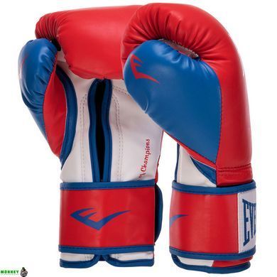 Боксерські рукавиці EVERLAST POWERLOCK P00000729 14 унцій червоний-синій