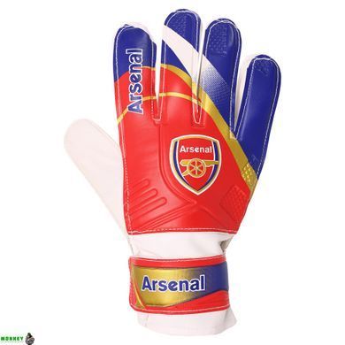 Перчатки вратарские ARSENAL BALLONSTAR FB-0187-6 9 размер красный-синий