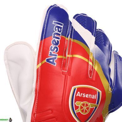 Перчатки вратарские ARSENAL BALLONSTAR FB-0187-6 9 размер красный-синий