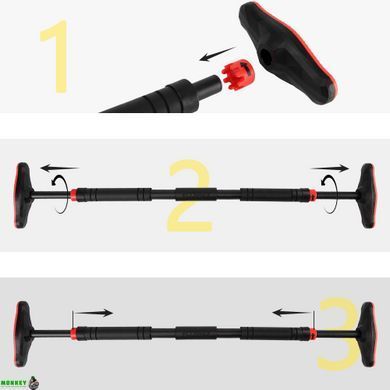 Турник раздвижной Cornix Pro 90-130 см XR-0284 Black/Red