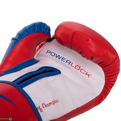 Боксерські рукавиці EVERLAST POWERLOCK P00000729 14 унцій червоний-синій
