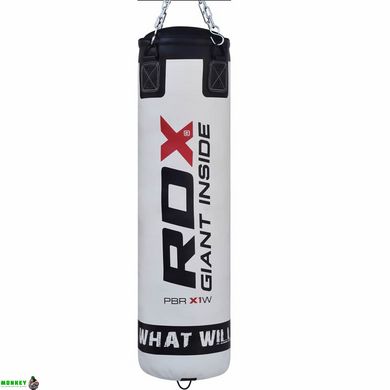 Боксерський мішок RDX Leather White 1.2м, 40-50 кг