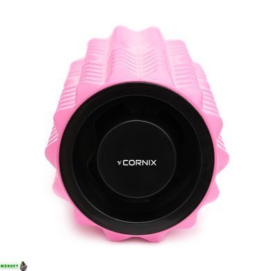 Масажний ролик Cornix EVA 33 x 14 см (валик, роллер) XR-0339 Pink
