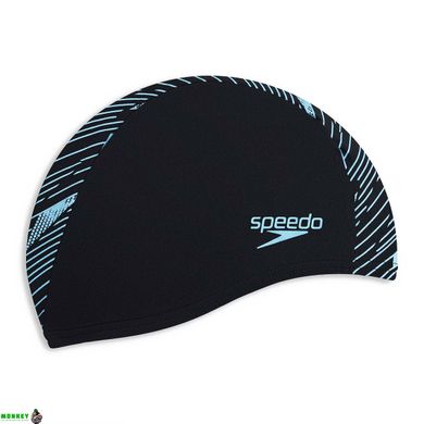 Шапка для плавання Speedo BOOM ULTRA PACE CAP чорний, синій Уні OSFM