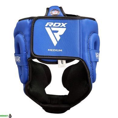Боксерський шолом RDX AURA PLUS T-17 Blue/Black L (капа у комплекті)