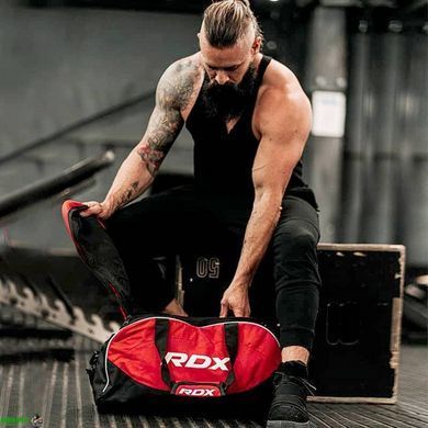 Спортивная сумка RDX R1 Duffel Bag with Backpack Straps Black/Red