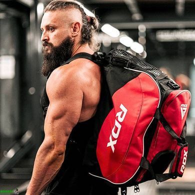 Спортивная сумка RDX R1 Duffel Bag with Backpack Straps Black/Red