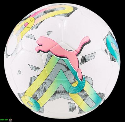 М'яч футбольний Puma Orbita 6 MS 430 білий, рожевий,мультиколор Уні 5