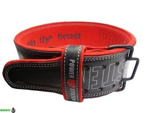 Пояс для важкої атлетики Power System Beast PS-3830 Black/Red M