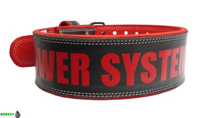 Пояс для тяжелой атлетики Power System Beast PS-3830 Black/Red L