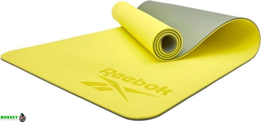 Двосторонній килимок для йоги Reebok Double Sided Yoga Mat зелений Уні 173 х 61 х 0,4 см