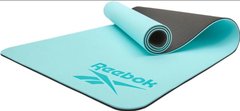 Двухсторонний коврик для йоги Reebok Double Sided Yoga Mat синий Уни 173 х 61 х 0,4 см