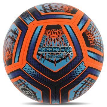 Мяч футбольный HIBRED SOCCER STAR FB-6041 №5 PU оранжево-синий