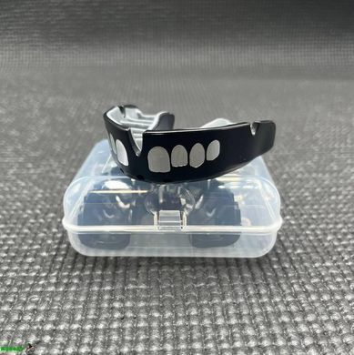 Капа OPRO Silver взрослая (возраст 11+) Grillz Black/Silver (art.102502013)