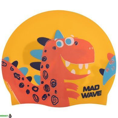 Шапочка для плавання дитяча MadWave Junior DINO M057916 Чорний
