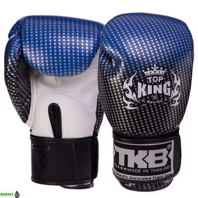 Рукавички боксерські шкіряні дитячі TOP KING Super Star TKBGKC-01 Синій M (6 унцій) 6-8 років