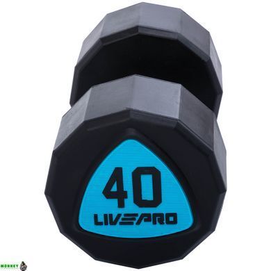 Гантели профессиональные с полиуретановым покрытием LiveUp LP8003-40 (2х40кг)