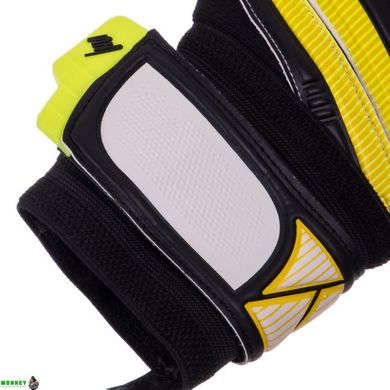 Воротарські рукавиці SOCCERMAX GK-019 розмір 8-10 чорний-жовтий