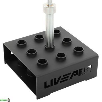 Стойка для грифов вертикальная LiveUp LP8874 44х44х16,5cм черный