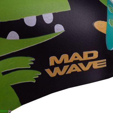 Шапочка для плавання дитяча MadWave Junior DINO M057916 Чорний