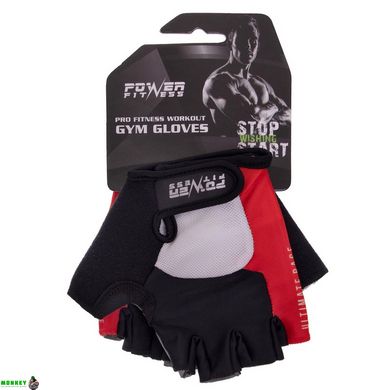 Перчатки для фитнеса POWER FITNESS A1-07-1454 L-XL черный