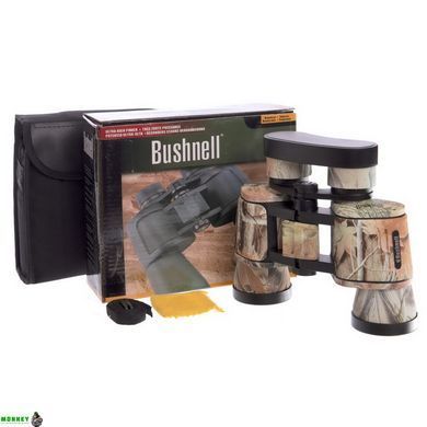 Бінокль BUSHNELL 8х40 TY-1506 (пластик, скло, PVC-чохол, камуфляж ліс) Replica