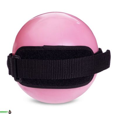 М'яч обважений з манжетом PRO-SUPRA WEIGHTED EXERCISE BALL 030-1_5LB 11см рожевий