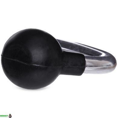 Гиря обрезиненная с хромированной ручкой Zelart ТА-5162-2 вес 2кг черный