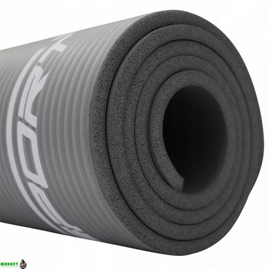 Коврик (мат) для йоги и фитнеса SportVida NBR 1.5 см SV-HK0249 Grey