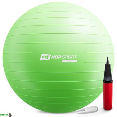 Фітбол Hop-Sport 85см зелений + насос 2020