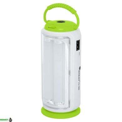 Фонарь кемпинговый светодиодный X-BALOG YJ-7999 (SMD led, USB вход, аккум, р-р 23,7х9см, белый-салатовый)