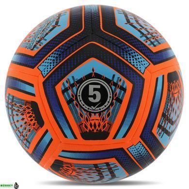 М'яч футбольний HIBRED SOCCER STAR FB-6041 №5 PU оранжевий-синій