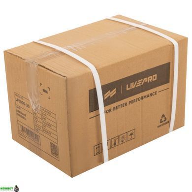 Гантелі цільні професійні з поліуретановим покриттям LiveUp LP8000-20 2шт по 20кг чорний-синій