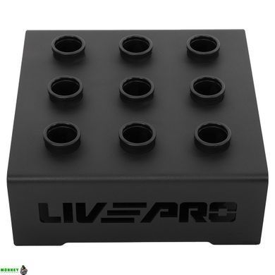 Стойка для грифов вертикальная LiveUp LP8874 44х44х16,5cм черный