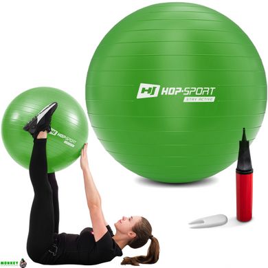 Фитбол Hop-Sport 85cm HS-R085YB green + насос