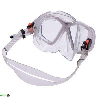 Маска для плавания Zelart M276-PVC Синий-белый