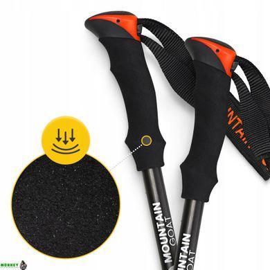 Трекинговые палки Mountain Goat Pro+ 43-130 см Black/Orange (P-5907739318251)