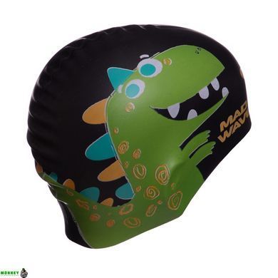 Шапочка для плавання дитяча MadWave Junior DINO M057916 Чорний