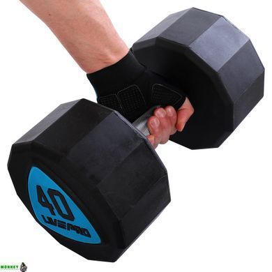 Гантели профессиональные с полиуретановым покрытием LiveUp LP8003-40 (2х40кг)