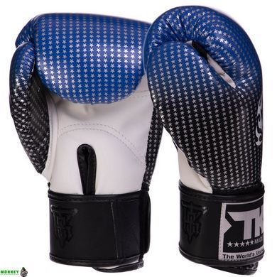 Рукавички боксерські шкіряні дитячі TOP KING Super Star TKBGKC-01 Синій M (6 унцій) 6-8 років