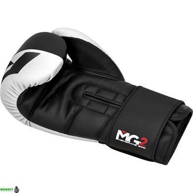 Боксерские перчатки RDX F4 Boxing Sparring Gloves Hook&Loop WHITE/BLACK 10 унций (капа в комплекте)
