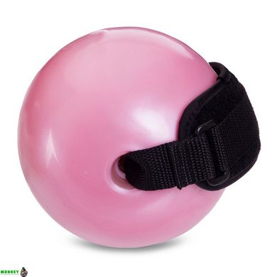 М'яч обважений з манжетом PRO-SUPRA WEIGHTED EXERCISE BALL 030-1_5LB 11см рожевий