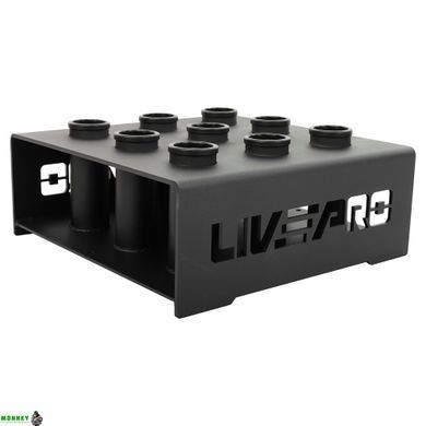 Стойка для грифов вертикальная LiveUp LP8874 44х44х16,5cм черный