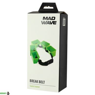 Пояс тормозной для плавания MadWave BREAK BELT M082701000W зеленый