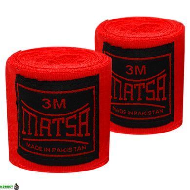 Бинти боксерські бавовна з еластаном MATSA MA-0031-3 Чорний 3м